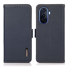 Coque Portefeuille Livre Cuir Etui Clapet B03H pour Huawei Nova Y70 Bleu