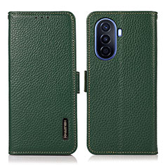 Coque Portefeuille Livre Cuir Etui Clapet B03H pour Huawei Nova Y70 Plus Vert