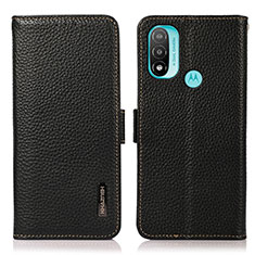 Coque Portefeuille Livre Cuir Etui Clapet B03H pour Motorola Moto E20 Noir