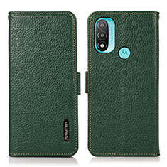 Coque Portefeuille Livre Cuir Etui Clapet B03H pour Motorola Moto E20 Vert