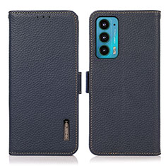 Coque Portefeuille Livre Cuir Etui Clapet B03H pour Motorola Moto Edge 20 5G Bleu