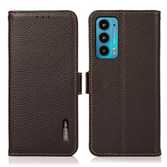 Coque Portefeuille Livre Cuir Etui Clapet B03H pour Motorola Moto Edge 20 5G Marron