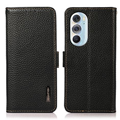 Coque Portefeuille Livre Cuir Etui Clapet B03H pour Motorola Moto Edge 30 Pro 5G Noir