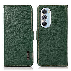 Coque Portefeuille Livre Cuir Etui Clapet B03H pour Motorola Moto Edge 30 Pro 5G Vert