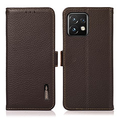 Coque Portefeuille Livre Cuir Etui Clapet B03H pour Motorola Moto Edge Plus (2023) 5G Marron