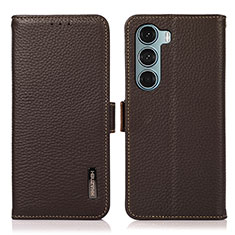 Coque Portefeuille Livre Cuir Etui Clapet B03H pour Motorola Moto Edge S30 5G Marron