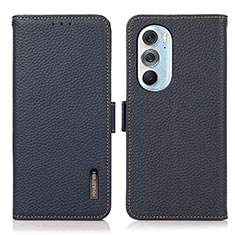 Coque Portefeuille Livre Cuir Etui Clapet B03H pour Motorola Moto Edge X30 5G Bleu