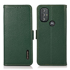 Coque Portefeuille Livre Cuir Etui Clapet B03H pour Motorola Moto G Play Gen 2 Vert