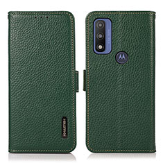 Coque Portefeuille Livre Cuir Etui Clapet B03H pour Motorola Moto G Pure Vert