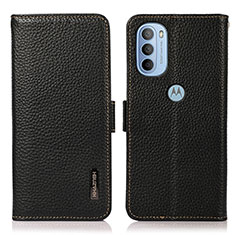 Coque Portefeuille Livre Cuir Etui Clapet B03H pour Motorola Moto G31 Noir