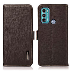 Coque Portefeuille Livre Cuir Etui Clapet B03H pour Motorola Moto G40 Fusion Marron