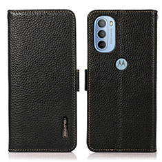 Coque Portefeuille Livre Cuir Etui Clapet B03H pour Motorola Moto G41 Noir