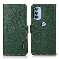 Coque Portefeuille Livre Cuir Etui Clapet B03H pour Motorola Moto G41 Vert