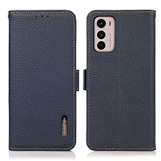 Coque Portefeuille Livre Cuir Etui Clapet B03H pour Motorola Moto G42 Bleu