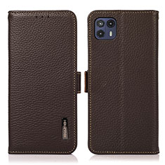 Coque Portefeuille Livre Cuir Etui Clapet B03H pour Motorola Moto G50 5G Marron