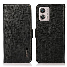 Coque Portefeuille Livre Cuir Etui Clapet B03H pour Motorola Moto G53 5G Noir