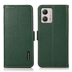 Coque Portefeuille Livre Cuir Etui Clapet B03H pour Motorola Moto G53 5G Vert