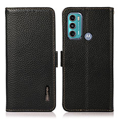 Coque Portefeuille Livre Cuir Etui Clapet B03H pour Motorola Moto G60 Noir