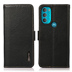 Coque Portefeuille Livre Cuir Etui Clapet B03H pour Motorola Moto G71 5G Noir