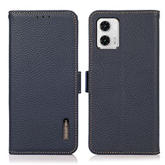 Coque Portefeuille Livre Cuir Etui Clapet B03H pour Motorola Moto G73 5G Bleu