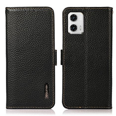 Coque Portefeuille Livre Cuir Etui Clapet B03H pour Motorola Moto G73 5G Noir