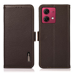 Coque Portefeuille Livre Cuir Etui Clapet B03H pour Motorola Moto G84 5G Marron