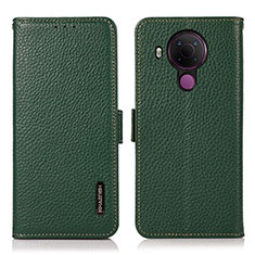 Coque Portefeuille Livre Cuir Etui Clapet B03H pour Nokia 5.4 Vert