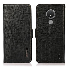 Coque Portefeuille Livre Cuir Etui Clapet B03H pour Nokia C21 Noir