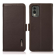 Coque Portefeuille Livre Cuir Etui Clapet B03H pour Nokia C210 Marron