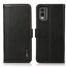 Coque Portefeuille Livre Cuir Etui Clapet B03H pour Nokia C210 Noir