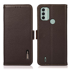 Coque Portefeuille Livre Cuir Etui Clapet B03H pour Nokia C31 Marron