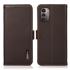 Coque Portefeuille Livre Cuir Etui Clapet B03H pour Nokia G11 Marron