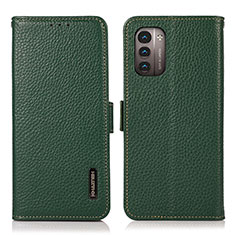 Coque Portefeuille Livre Cuir Etui Clapet B03H pour Nokia G11 Vert