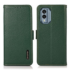 Coque Portefeuille Livre Cuir Etui Clapet B03H pour Nokia X30 5G Vert