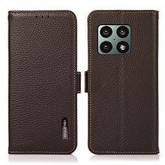 Coque Portefeuille Livre Cuir Etui Clapet B03H pour OnePlus 10 Pro 5G Marron