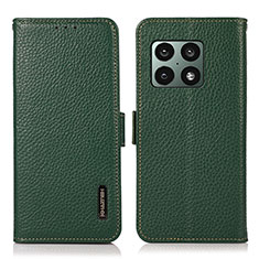 Coque Portefeuille Livre Cuir Etui Clapet B03H pour OnePlus 10 Pro 5G Vert