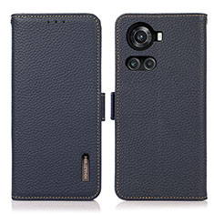 Coque Portefeuille Livre Cuir Etui Clapet B03H pour OnePlus 10R 5G Bleu