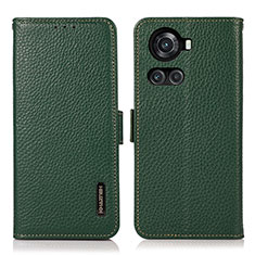 Coque Portefeuille Livre Cuir Etui Clapet B03H pour OnePlus 10R 5G Vert