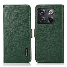 Coque Portefeuille Livre Cuir Etui Clapet B03H pour OnePlus 10T 5G Vert