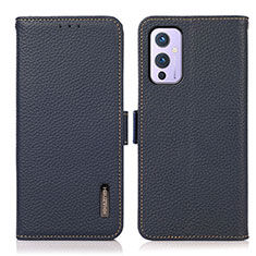 Coque Portefeuille Livre Cuir Etui Clapet B03H pour OnePlus 9 5G Bleu