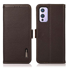 Coque Portefeuille Livre Cuir Etui Clapet B03H pour OnePlus 9 5G Marron