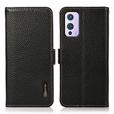 Coque Portefeuille Livre Cuir Etui Clapet B03H pour OnePlus 9 5G Noir