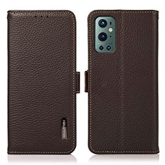 Coque Portefeuille Livre Cuir Etui Clapet B03H pour OnePlus 9 Pro 5G Marron