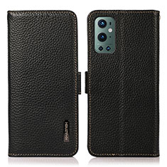 Coque Portefeuille Livre Cuir Etui Clapet B03H pour OnePlus 9 Pro 5G Noir