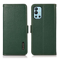 Coque Portefeuille Livre Cuir Etui Clapet B03H pour OnePlus 9R 5G Vert