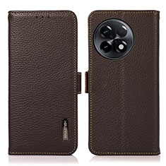 Coque Portefeuille Livre Cuir Etui Clapet B03H pour OnePlus Ace 2 5G Marron