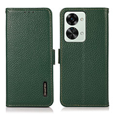 Coque Portefeuille Livre Cuir Etui Clapet B03H pour OnePlus Nord 2T 5G Vert