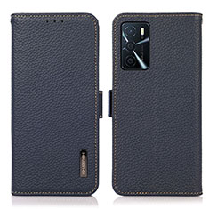 Coque Portefeuille Livre Cuir Etui Clapet B03H pour Oppo A16 Bleu