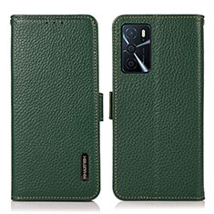 Coque Portefeuille Livre Cuir Etui Clapet B03H pour Oppo A16 Vert