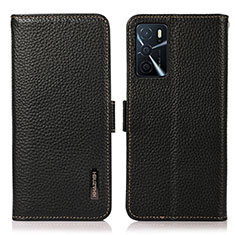 Coque Portefeuille Livre Cuir Etui Clapet B03H pour Oppo A16s Noir